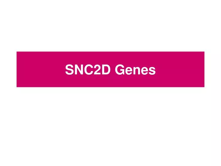 snc2d genes