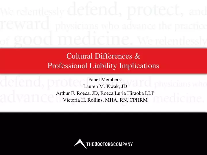 cultural differences professional liability implications