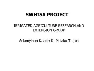 SWHISA PROJECT