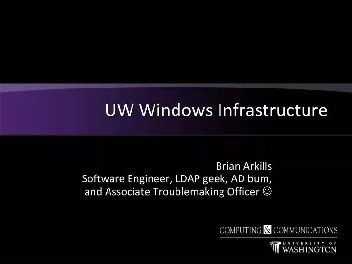 uw windows infrastructure