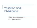 Variation and Inheritance - slide 1