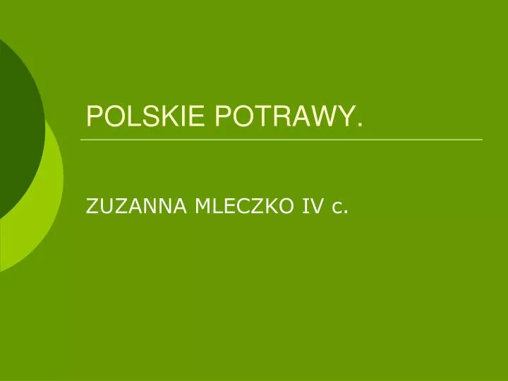 polskie potrawy