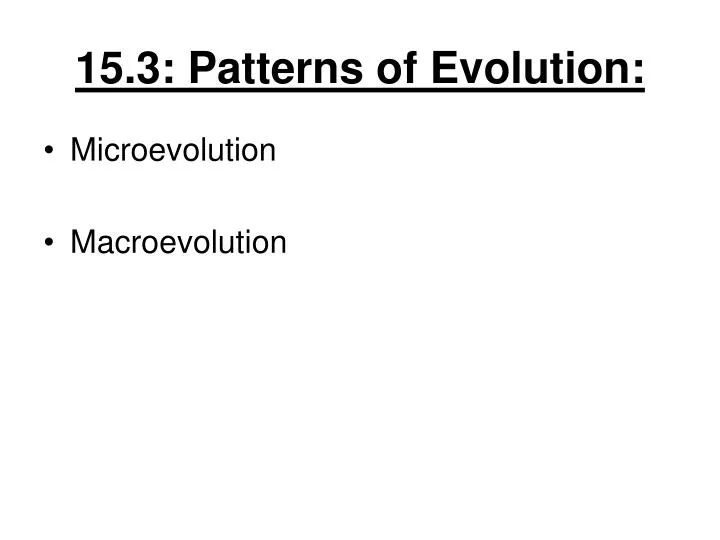 15 3 patterns of evolution