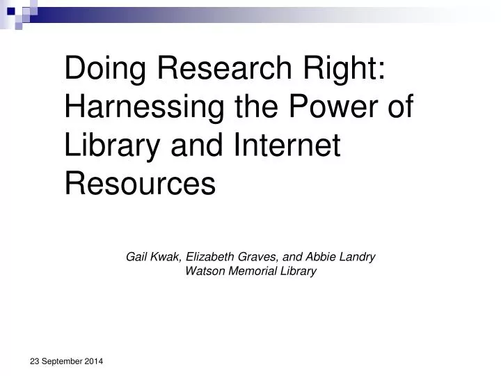 doing research right harnessing the power of library and internet resources