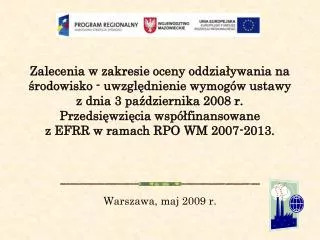 warszawa maj 2009 r