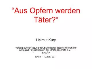 aus opfern werden t ter