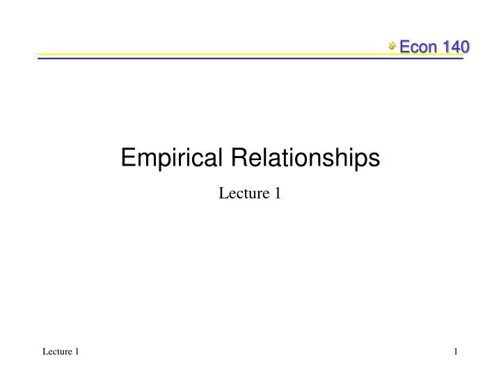 empirical relationships
