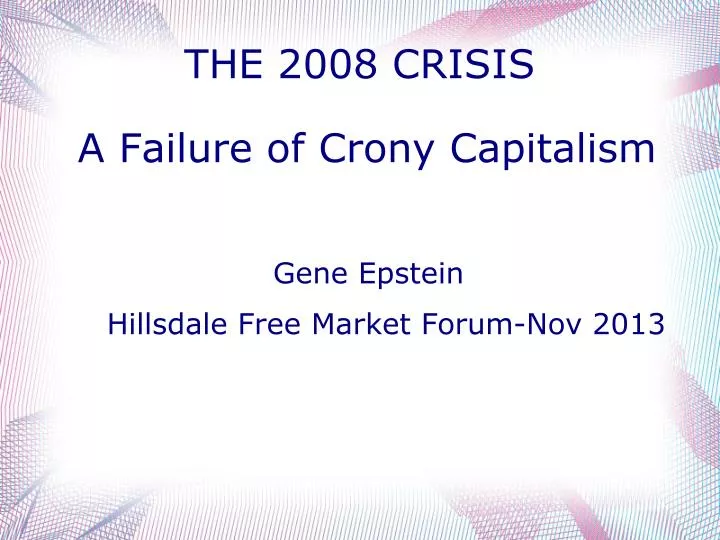 the 2008 crisis
