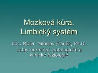 mozkov k ra limbick syst m