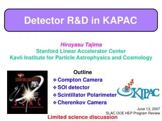 Detector R&amp;D in KAPAC