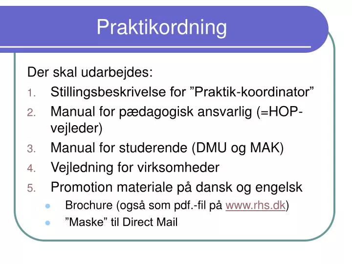 praktikordning