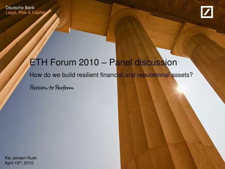 eth forum 2010 panel discussion