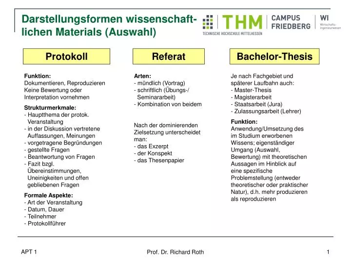 darstellungsformen wissenschaft lichen materials auswahl