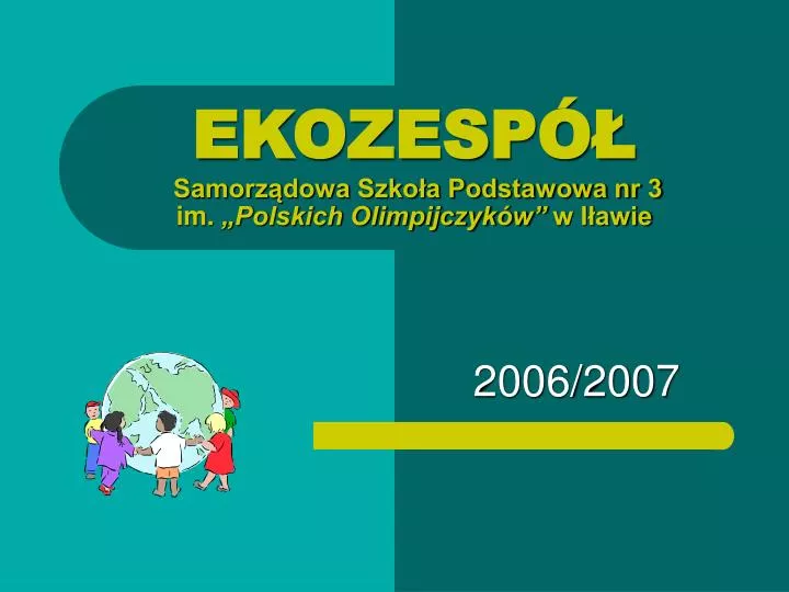 ekozesp samorz dowa szko a podstawowa nr 3 im polskich olimpijczyk w w i awie