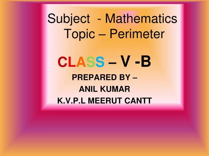 subject mathematics topic perimeter