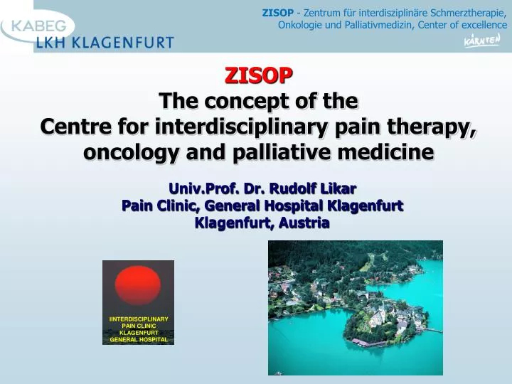 zisop the concept of the centre for interdisciplinary pain therapy oncology and palliative medicine