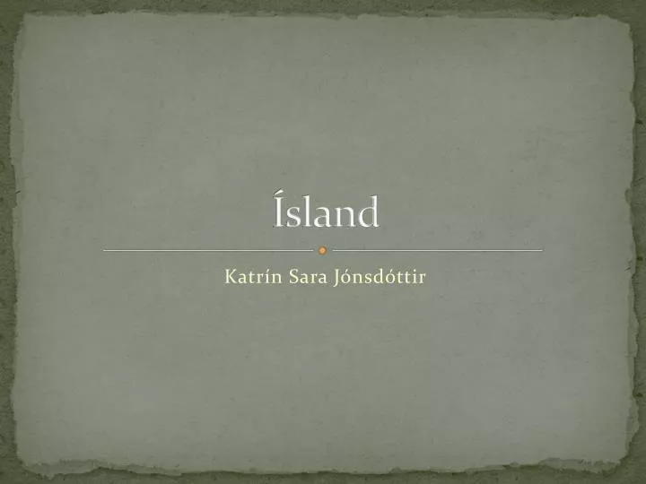 sland