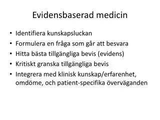 evidensbaserad medicin