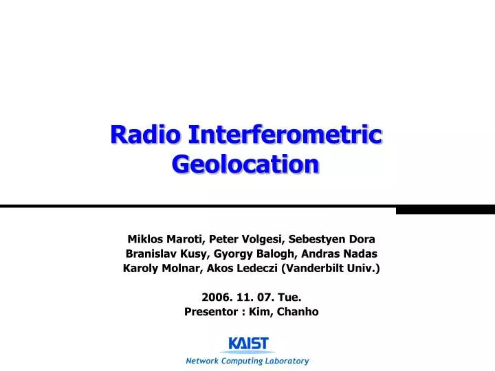 radio interferometric geolocation