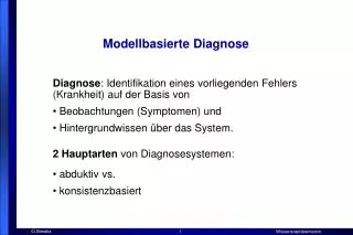 modellbasierte diagnose