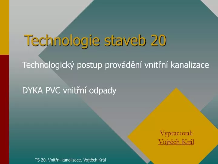 technologie staveb 20