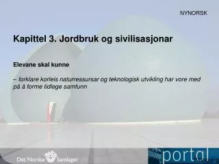 kapittel 3 jordbruk og sivilisasjonar