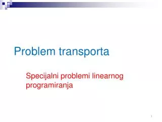 problem transporta