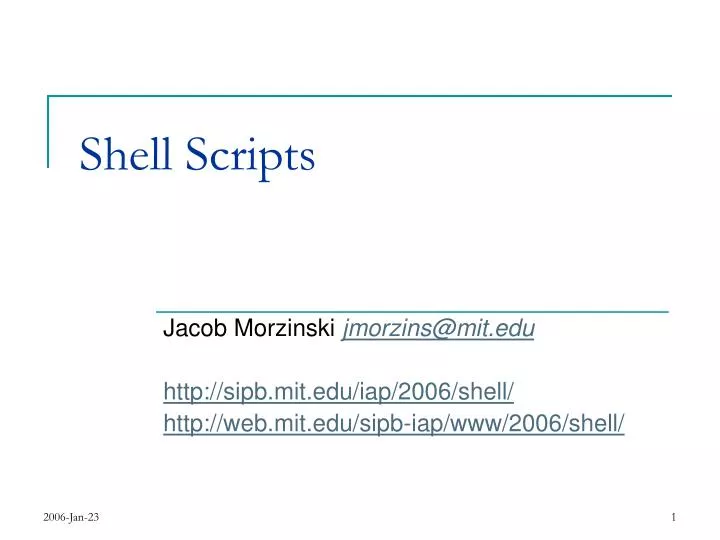 shell scripts