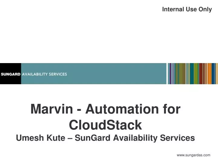 marvin automation for cloudstack umesh kute sungard availability services