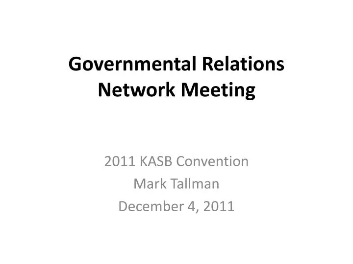 governmental relations network meeting