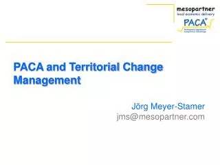 PACA and Territorial Change Management