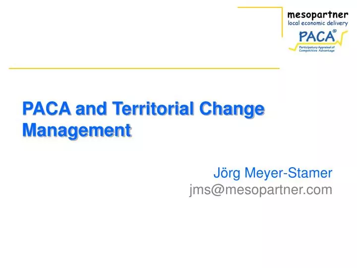 paca and territorial change management