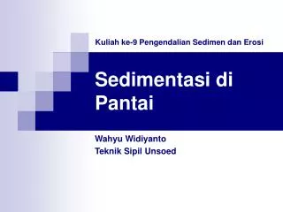 PPT - SEDIMENTASI PowerPoint Presentation, Free Download - ID:4712317