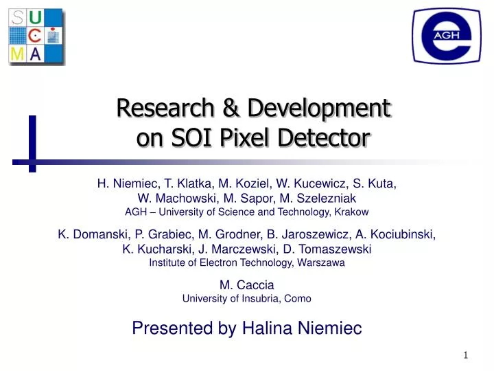 research development on soi pixel detector
