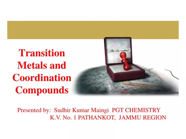 transition metals and coordination compounds