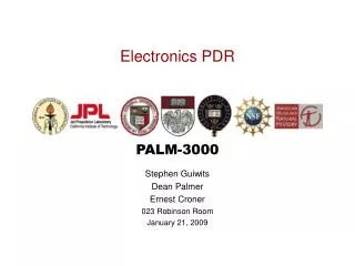 Electronics PDR