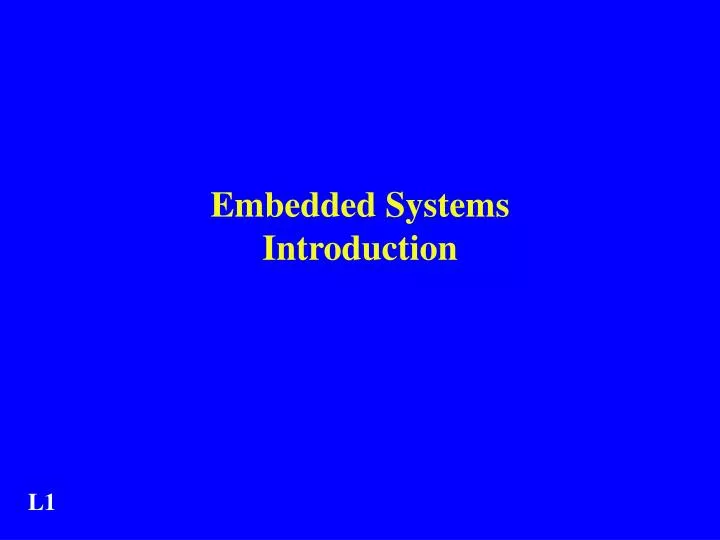 embedded systems introduction