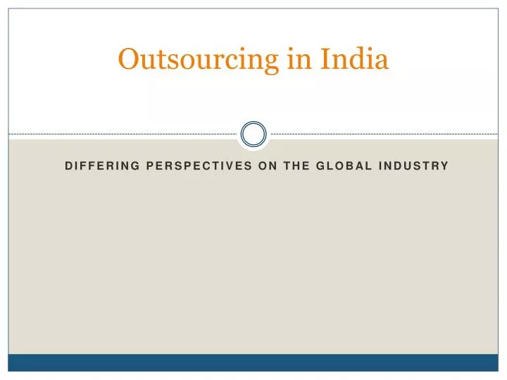 outsourcing in india