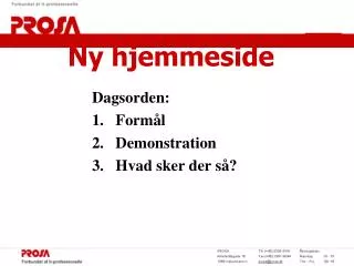ny hjemmeside