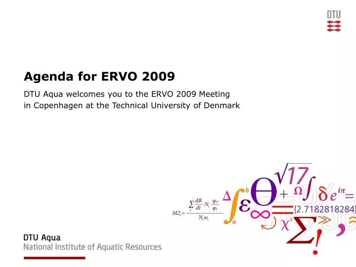 agenda for ervo 2009