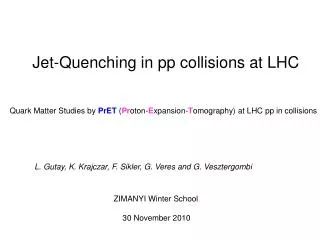 Jet-Quenching in pp collisions at LHC