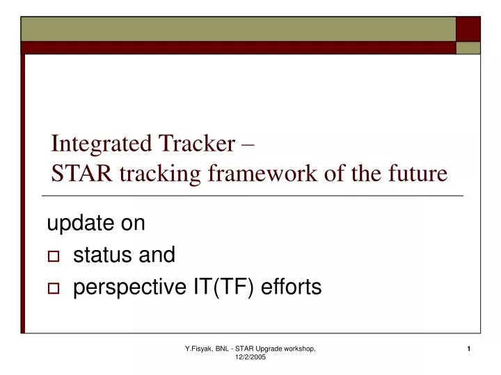 integrated tracker star tracking framework of the future