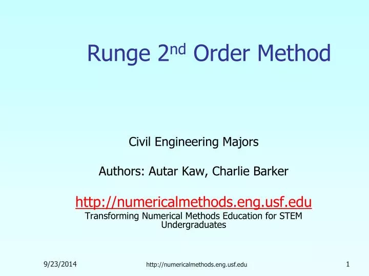 runge 2 nd order method