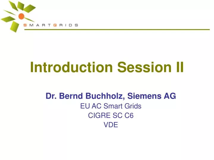 introduction session ii