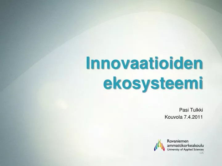 innovaatioiden ekosysteemi