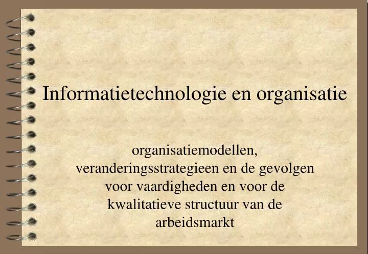 informatietechnologie en organisatie