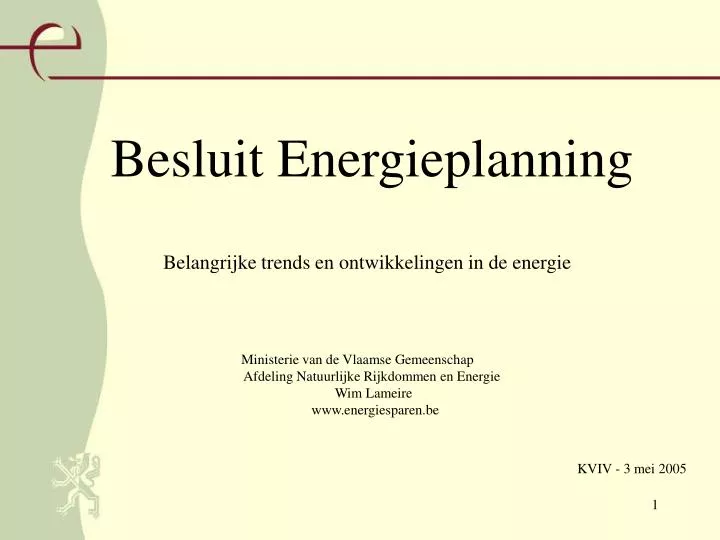 besluit energieplanning