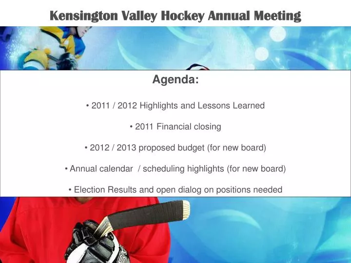 kensington valley hockey annual meeting