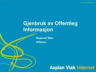 gjenbruk av offentleg informasjon