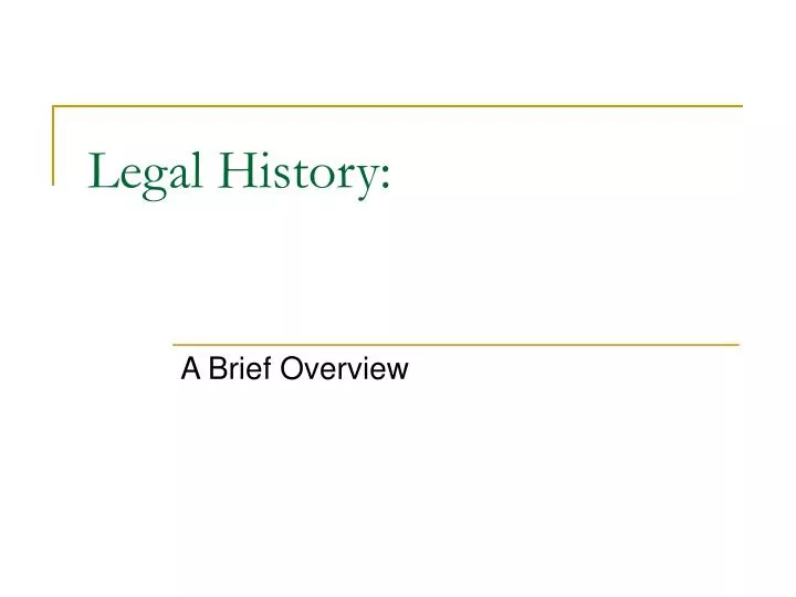 legal history